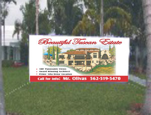Custom Size Commercial Site Sign Banners
