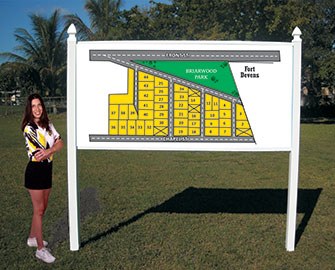 full color plat map sign